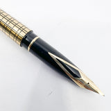 Sheaffer Full-Size Targa Gold-Plated Medici Fountain Pen - Fine 14kt Gold Nib