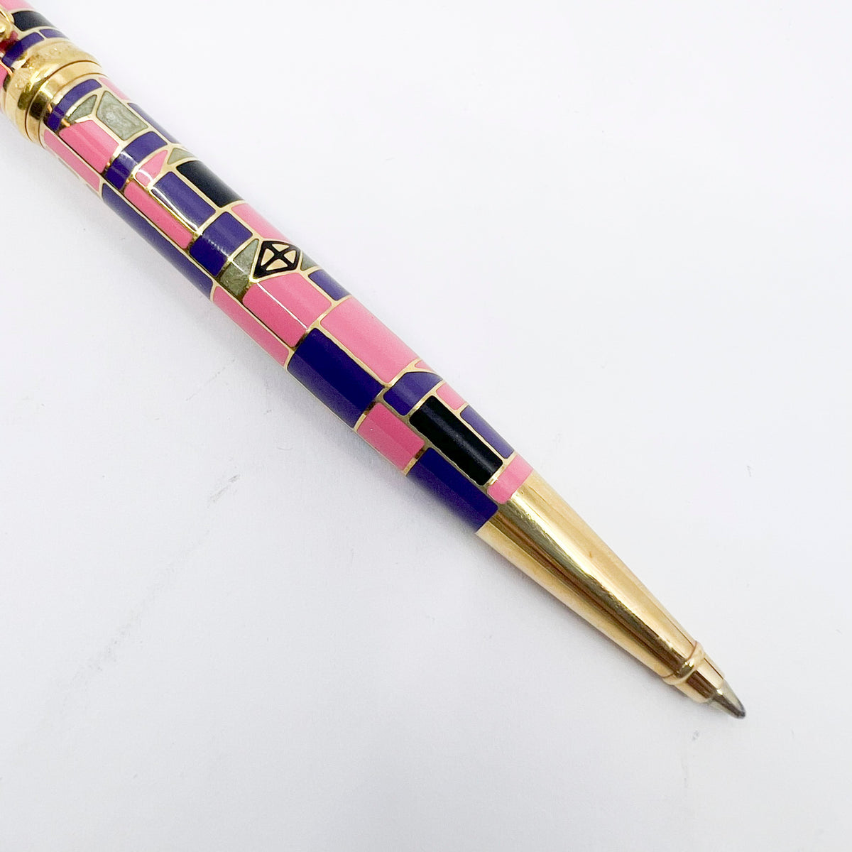 Elysee Ballpoint Chinese Lacquer Cloisonne Parthenon Vernissage "Edition 90"  - Circa 1990