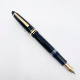 Montblanc #146 LeGrand Meisterstuck Black Resin Fountain Pen - Flexible Extra-Fine 14kt Gold Nib
