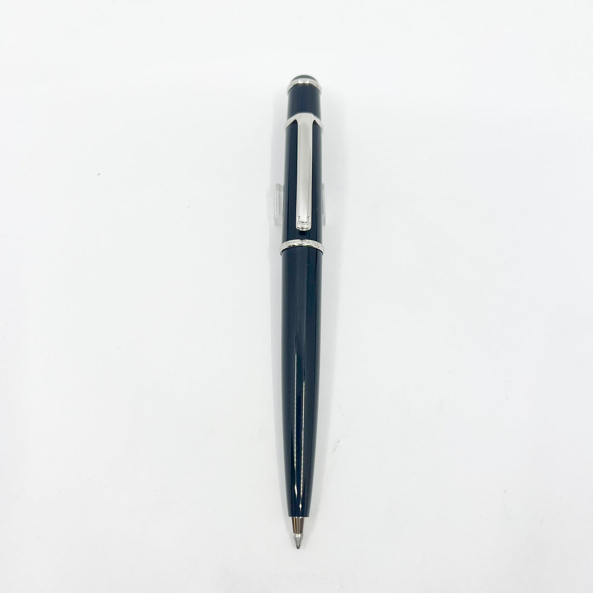 Cartier Diabolo Black Ballpoint Pen - Platinum-Plated Trim