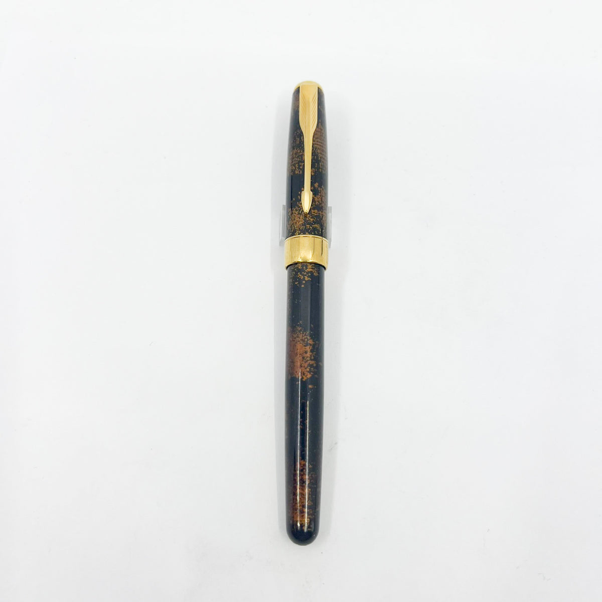 Parker Sonnet Chinese Laque Vision Fonce/Dark Brown & Gold Flecks Fountain Pen - Fine 18kt Gold Nib