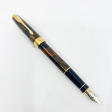 Parker Sonnet Chinese Laque Vision Fonce/Dark Brown & Gold Flecks Fountain Pen - Fine 18kt Gold Nib