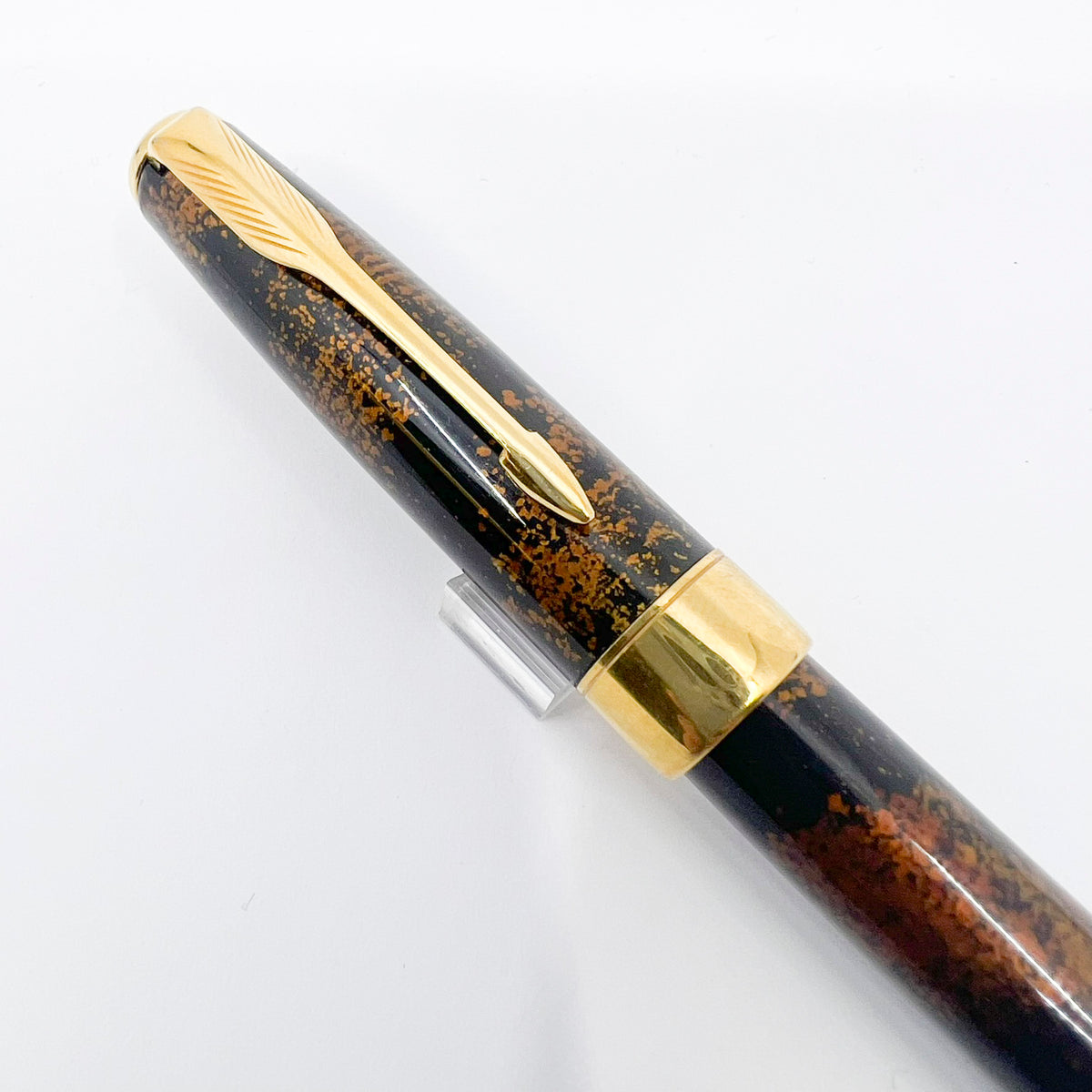 Parker Sonnet Chinese Laque Vision Fonce/Dark Brown & Gold Flecks Fountain Pen - Fine 18kt Gold Nib