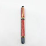 Waterman Patrician Red Coral Marble Fountain Pen- Fine 18kt Gold  Nib