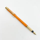 Cartier  Marbled Orange Must de Cartier Fountain Pen - Fine 18kt Gold Nib - RARE & SOUGHT AFTER!
