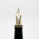 Parker Centennial (Largest Size) Duofold Blue Marble Fountain Pen - Early #31 Fine 14kt Gold Nib - Circa 1988
