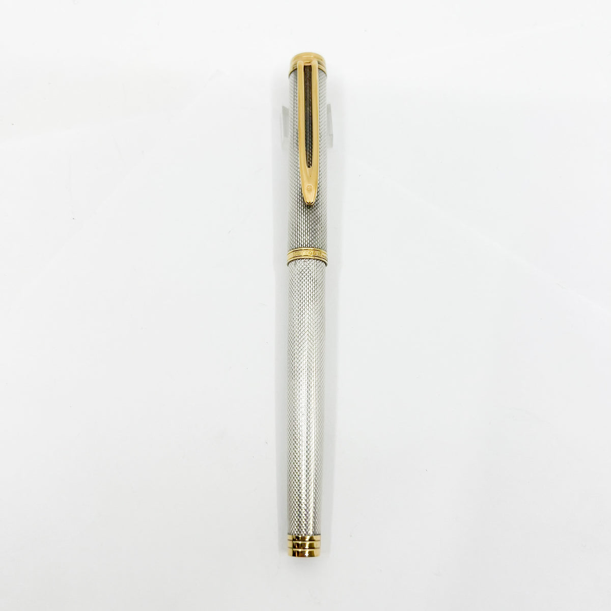 Waterman Gentleman Sterling Silver Barleycorn Pattern Fountain Pen - Extra Fine 18kt Gold Nib