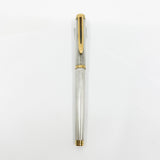 Waterman Gentleman Sterling Silver Barleycorn Pattern Fountain Pen - Extra Fine 18kt Gold Nib