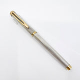 Waterman Gentleman Sterling Silver Barleycorn Pattern Fountain Pen - Extra Fine 18kt Gold Nib