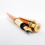 Cartier  Marbled Orange Must de Cartier Fountain Pen - Fine 18kt Gold Nib - RARE & SOUGHT AFTER!