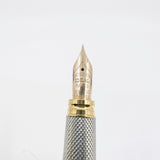 Waterman Gentleman Sterling Silver Barleycorn Pattern Fountain Pen - Extra Fine 18kt Gold Nib