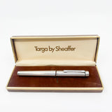 Sheaffer Full-Size Targa Sterling Silver Etched Vertical Stripes Fountain Pen - Medium 14kt Gold Nib