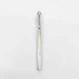 Sheaffer Full-Size Targa Sterling Silver Etched Vertical Stripes Fountain Pen - Medium 14kt Gold Nib