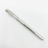Sheaffer Full-Size Targa Sterling Silver Etched Vertical Stripes Fountain Pen - Medium 14kt Gold Nib