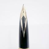 Sheaffer Full-Size Targa Sterling Silver Etched Vertical Stripes Fountain Pen - Medium 14kt Gold Nib