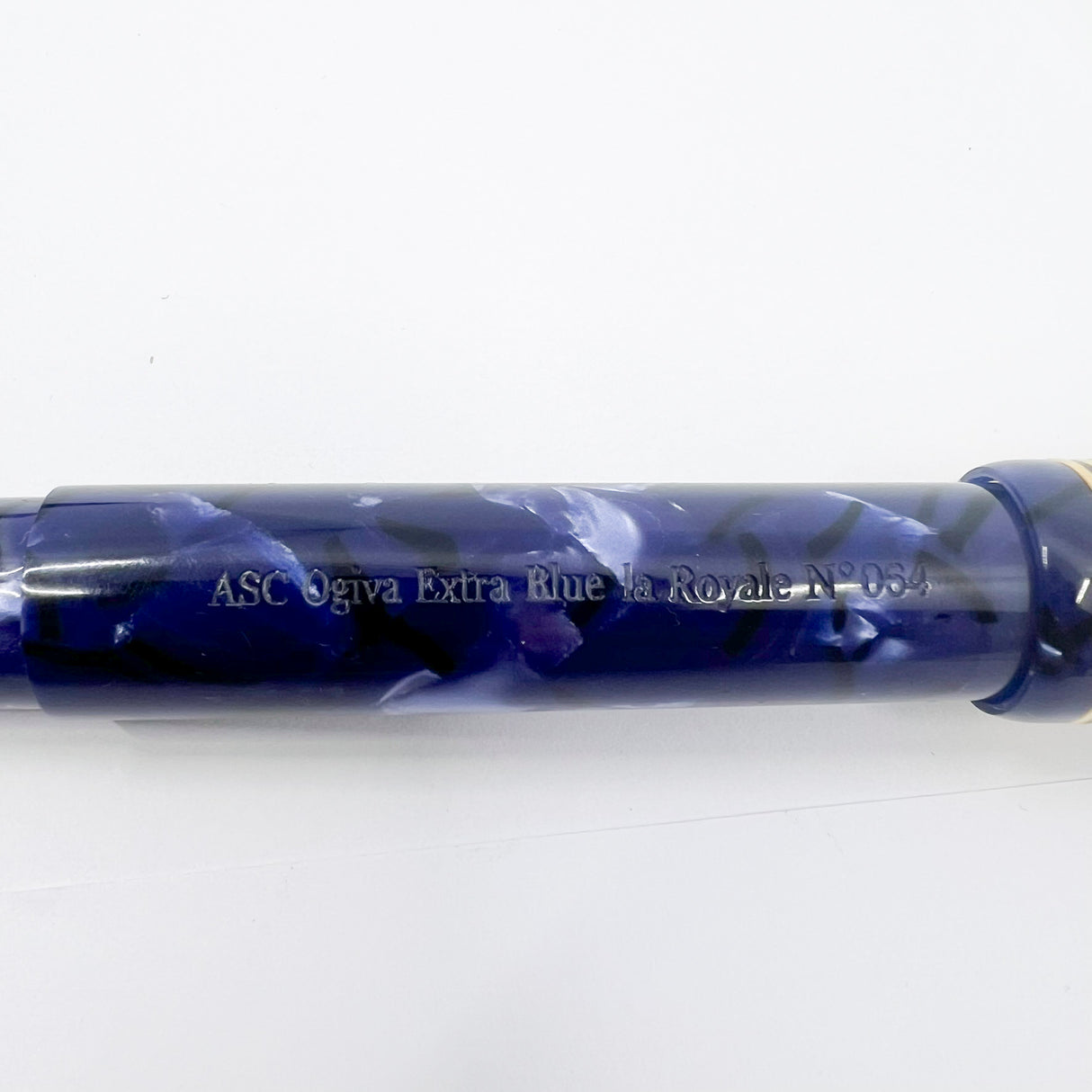 Armando Simoni Club Ogiva Extra Blue La Royale Celluloid Gold trim - Circa 2017 - Medium Magic Flex 14kt Gold Nib