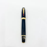 Montblanc Boheme Retractable Black Resin Fountain Pen - Red Stone in Clip - Medium 14kt Gold Nib