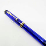 Sheaffer for Levenger Translucent Mediterranean Blue Connaisseur Fountain Pen -  Fine 14kt Gold Nib