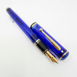Sheaffer for Levenger Translucent Mediterranean Blue Connaisseur Fountain Pen -  Fine 14kt Gold Nib