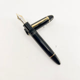 Montblanc Meisterstuck Black Resin #149 (Largest) Fountain Pen - Flexible Fine 18kt Gold Nib