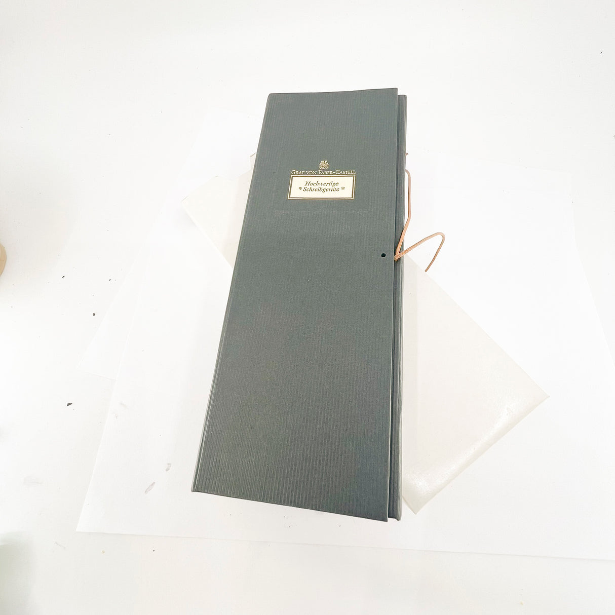 Graf Von Faber Castell Black Resin Guilloche Fountain Pen - Broad 18kt Gold Nib