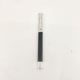 Graf Von Faber Castell Black Resin Guilloche Fountain Pen - Broad 18kt Gold Nib