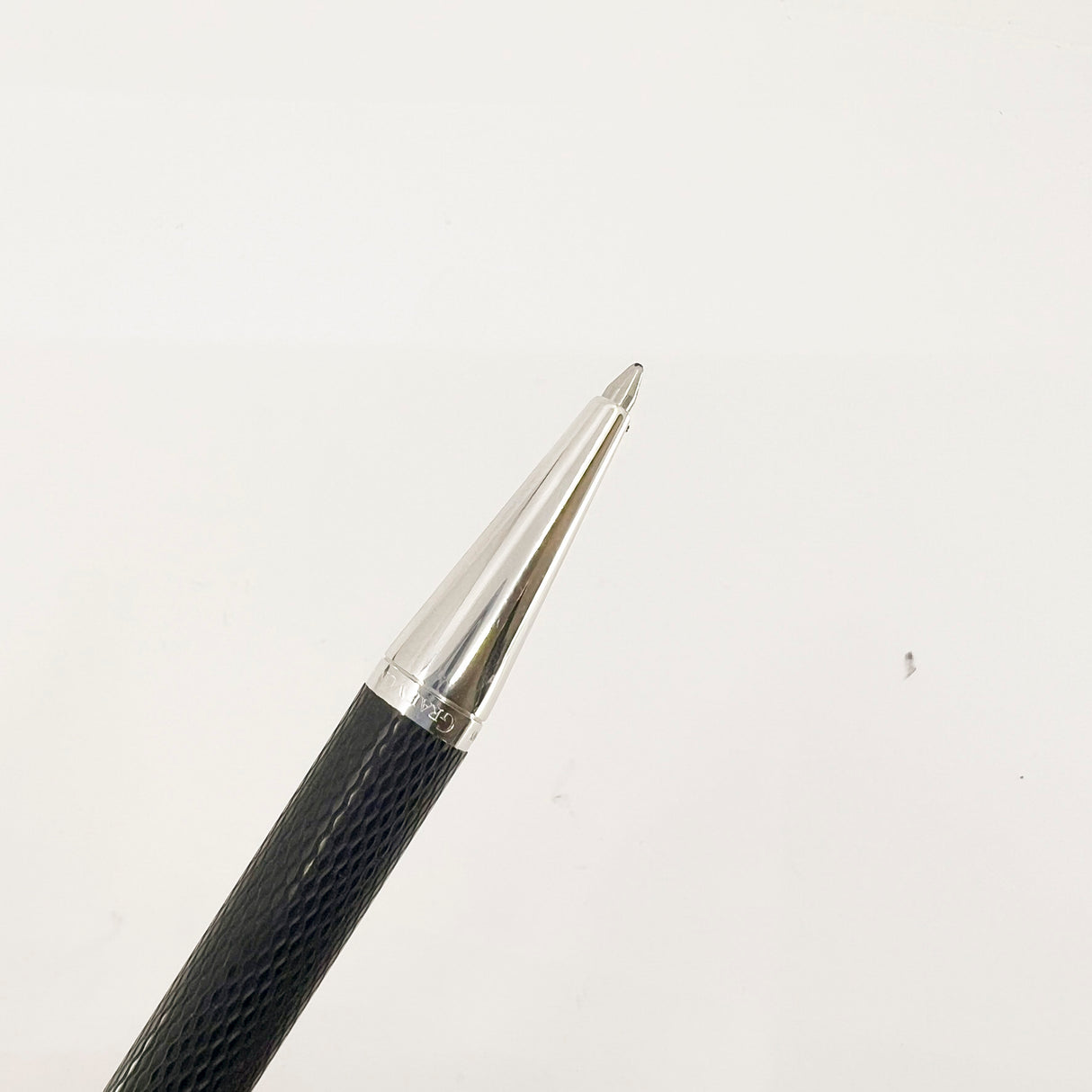 Graf Von Faber Castell Black Resin Guilloche Ballpoint Pen