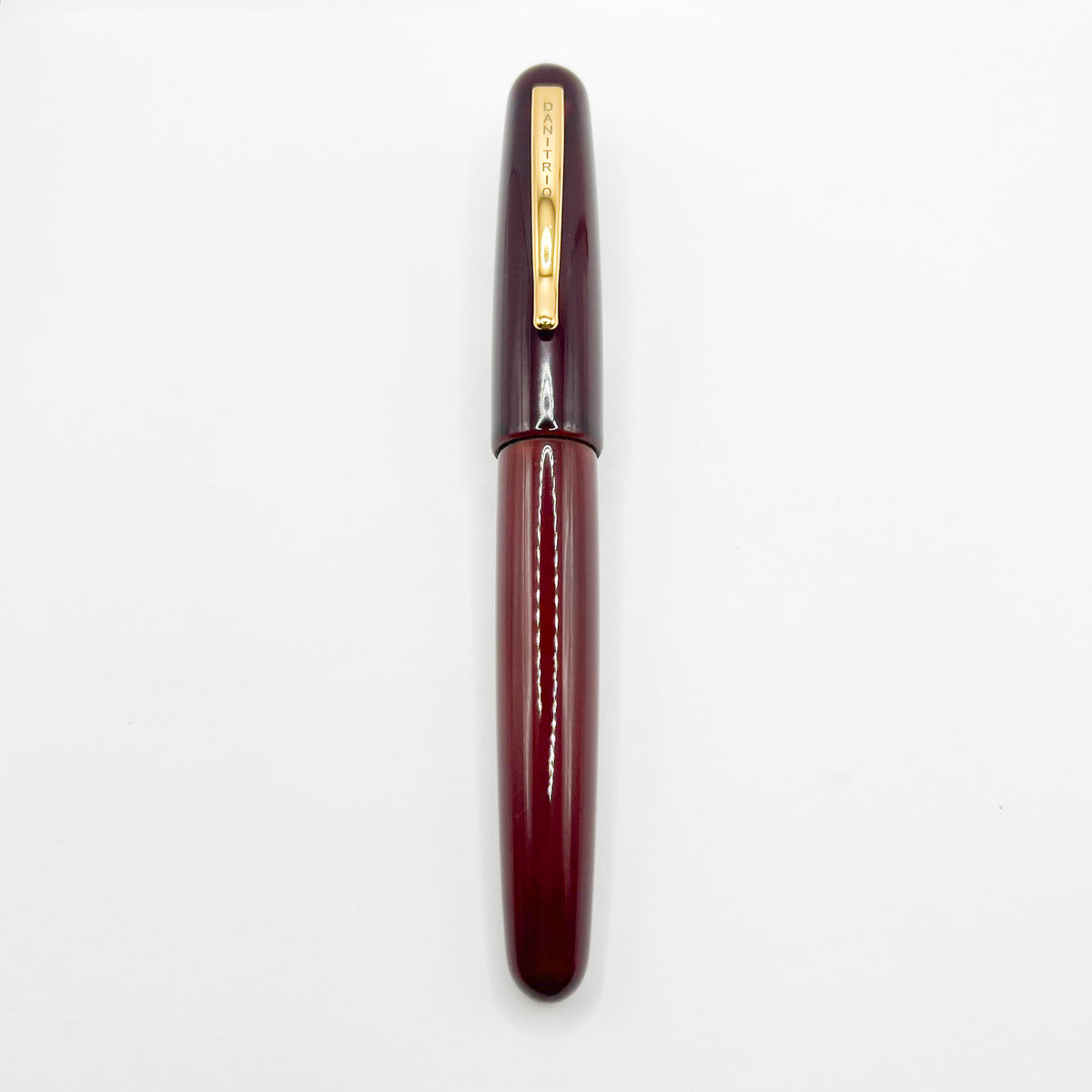 Danitrio Tami-Nuri Red  Urushi  Hand Painted Lacqueron Mikado Over-Sized Fountain Pen  - Fine 18kt Gold Nib