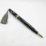 OMAS Princess Paragon Extra Platinum Celluloid Fountain Pen with Tassel -  Medium 18kt Gold Nib