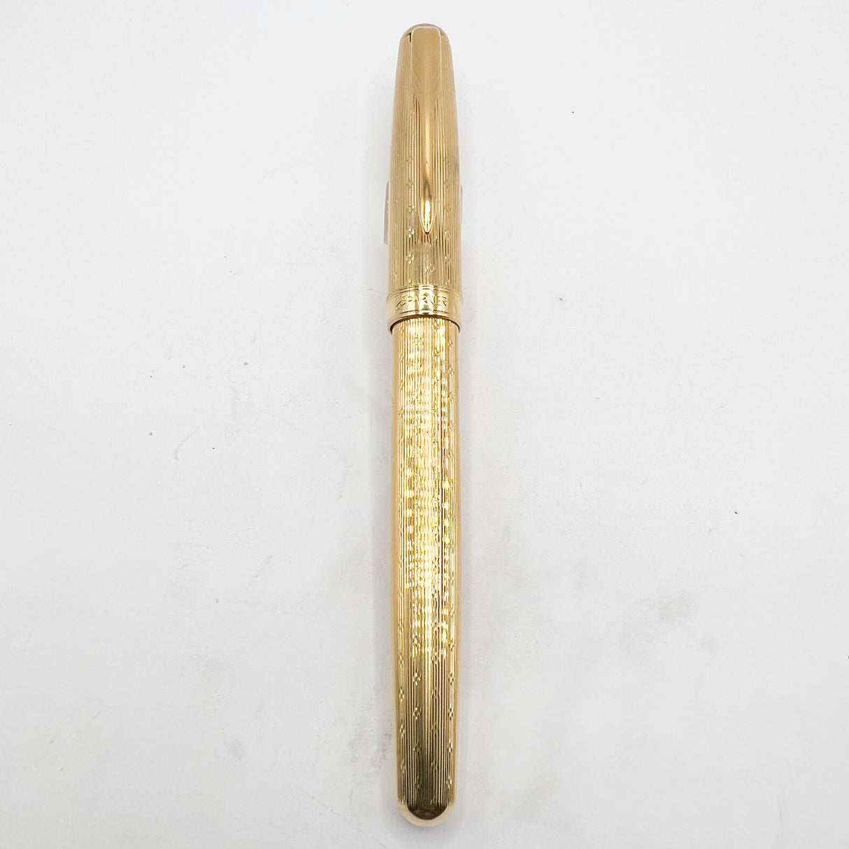 Parker Sonnet Gold-Plated Chiseled Fountain Pen -  Medium 18kt Gold Nib