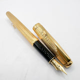 Parker Sonnet Gold-Plated Chiseled Fountain Pen -  Medium 18kt Gold Nib