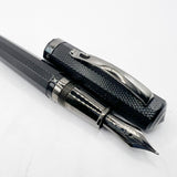 OMAS Arte Italiana "Noir" Large Paragon Guilloche Fountain Pen - Medium 18kt Gold Nib