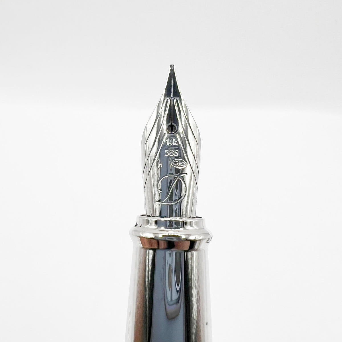 S.T. Dupont Large Line D Elysee Duotone Fountain Pen - Medium 14kt Gold Nib