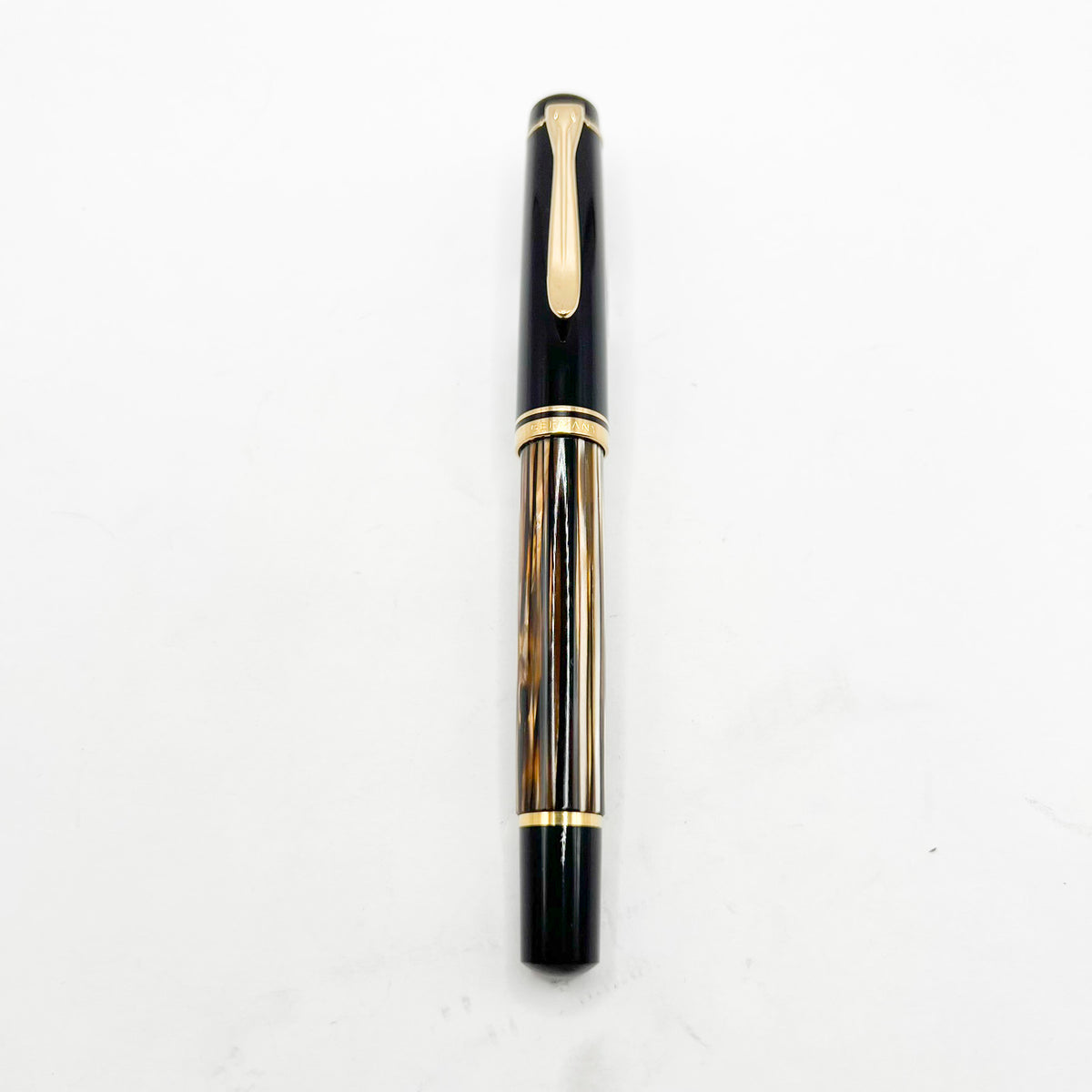 Pelikan M400 Tortoise Brown Fountain Pen - Broad 14kt Gold Nib