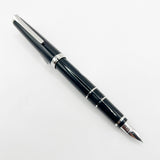 Pilot Falcon II Metal Black Fountain Pen - Semi-Flex Extra Fine 14kt Gold Nib