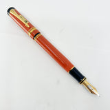 Parker Iconic "Big Red" (Orange) Duofold Centennial (Largest Size) Fountain Pen - Medium 18kt Gold Nib (Circa 1995)