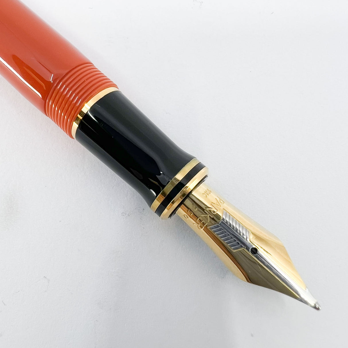 Parker Iconic "Big Red" (Orange) Duofold Centennial (Largest Size) Fountain Pen - Medium 18kt Gold Nib (Circa 1995)