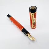 Parker Iconic "Big Red" (Orange) Duofold Centennial (Largest Size) Fountain Pen - Medium 18kt Gold Nib (Circa 1995)
