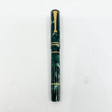 OMAS E.E. Ercolessi Marbled Green Celluloid Limited Edition Fountain Pen - Broad 18kt Gold Nib