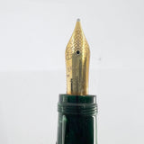 OMAS E.E. Ercolessi Marbled Green Celluloid Limited Edition Fountain Pen - Broad 18kt Gold Nib