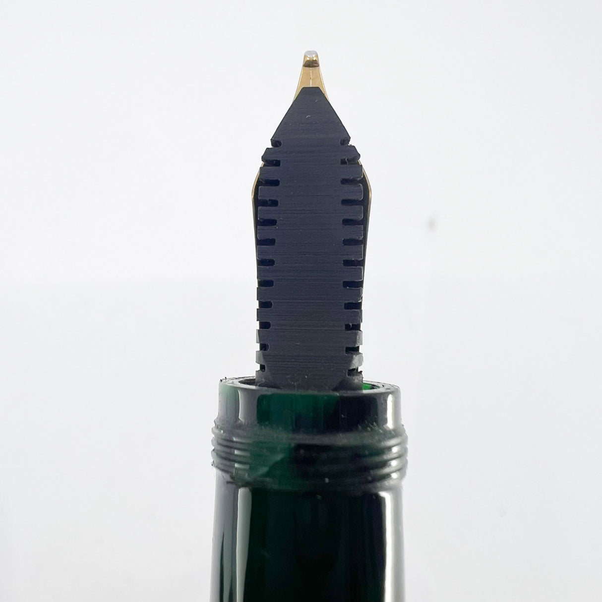 OMAS E.E. Ercolessi Marbled Green Celluloid Limited Edition Fountain Pen - Broad 18kt Gold Nib