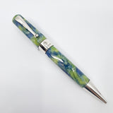 Montegrappa Harmony Solo Lustrous Blue/Green Resin & Sterling Silver Octagonal Ballpoint Pen