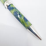 Montegrappa Harmony Solo Lustrous Blue/Green Resin & Sterling Silver Octagonal Ballpoint Pen