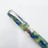 Montegrappa Harmony Solo Lustrous Blue/Green Resin & Sterling Silver Octagonal Ballpoint Pen