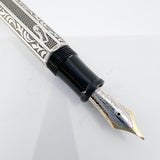 Montblanc Marcel Proust Writer Series Sterling Silver Fountain Pen - Fine 18kt Gold Nib
