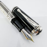 Montblanc Marcel Proust Writer Series Sterling Silver Fountain Pen - Fine 18kt Gold Nib