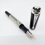 Montblanc Marcel Proust Writer Series Sterling Silver Fountain Pen - Fine 18kt Gold Nib