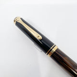 Pelikan M400 Tortoise Brown Fountain Pen -  Medium Oblique 14kt Gold Nib