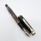 Pelikan M400 Tortoise Brown Fountain Pen -  Medium Oblique 14kt Gold Nib