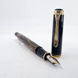 Pelikan M400 Tortoise Brown Fountain Pen -  Medium Oblique 14kt Gold Nib